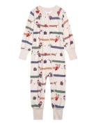 Bamboo Two Way Zip Pyjamas Santa Dogs Pyjama Sie Jumpsuit Haalari Crea...