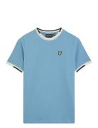 Multi Rib T-Shirt Tops T-shirts Short-sleeved Blue Lyle & Scott
