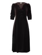 Kali Dress Polvipituinen Mekko Brown Jumperfabriken