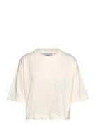 Msgamma Cropped Gots T-Shirt Tops T-shirts & Tops Short-sleeved Cream ...