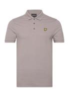 Plain Polo Shirt Tops Polos Short-sleeved Grey Lyle & Scott
