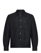 Brushed Twill Overshirt Tops Overshirts Black Fred Perry