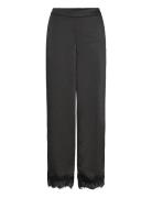 Pants With Lace Detail Bottoms Trousers Wide Leg Black Coster Copenhag...