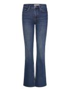 Fiona Flared Mid-Rise Jeans Bottoms Jeans Flares Blue Mango