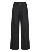 Straight Low-Waist Jeans Bottoms Jeans Straight-regular Black Mango