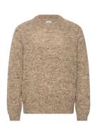 Sdsimcha Tops Knitwear Round Necks Brown Solid