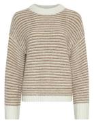 Mschpheodora Pullover Stp Tops Knitwear Jumpers Beige MSCH Copenhagen