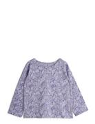 Mini Leopard Aop Ls Tee Tops T-shirts Long-sleeved T-shirts Purple Min...