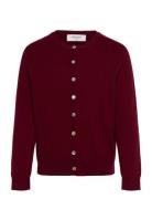 Rksofia Wool Ls Short Cardigan Tops Knitwear Cardigans Burgundy Rosemu...