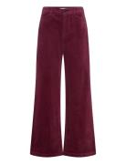 Pd-Gilly Jeans Stunning Corduroy Bottoms Jeans Wide Burgundy Pieszak