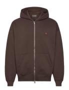 Icon Full Zip Tops Sweat-shirts & Hoodies Hoodies Brown Abercrombie & ...