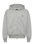 Icon Full Zip Tops Sweat-shirts & Hoodies Hoodies Grey Abercrombie & F...