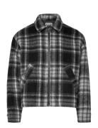 Relaxed Wool-Blend Zip Jacket Villakangastakki Grey Weekday