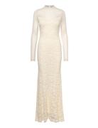 Rwdelicia Ls T-Neck Long Bridal Dre Maksimekko Juhlamekko Cream Rosemu...