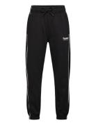 Hmljr Loose Sweatpant Piping Bottoms Sweatpants Black Hummel