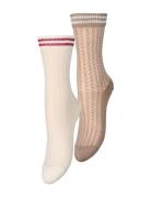 Zilla Sporty Cotta Sock 2 Pack Lingerie Socks Regular Socks Beige Beck...