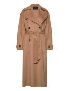 Double-Breasted Wool Coat Trenssi Takki Beige Mango