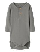 Nbmkab Ls Body Noos Bodies Long-sleeved Grey Name It