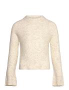 Nlfkleave Ls Short Knit Noos Tops Knitwear Pullovers Cream LMTD
