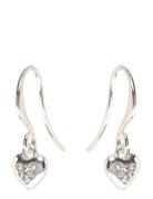 Vilja Crystal Heart Earrings Silver-Plated Korvakoru Korut Silver Pilg...