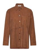 Andreas - Light Suede Tops Shirts Long-sleeved Brown Day Birger Et Mik...
