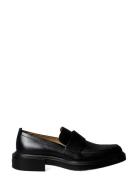 Cupped Band Loafer Lth Loaferit Matalat Kengät Black Calvin Klein