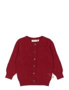 Ppdanna Cardigan Knit Tops Knitwear Cardigans Red Petit Piao