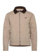 Cotton Caban Jacket Vuorillinen Takki Topattu Takki Beige Fred Perry