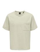 Onskane Rlx Design Terry Ss Tee Tops T-shirts Short-sleeved Beige ONLY...