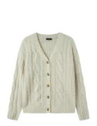 Nlfnaible Ls Knit Cardigan Tops Knitwear Cardigans Beige LMTD