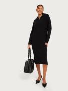 Selected Femme - Neulemekot - Black - Slfbloomie Ls Knit Dress Half Zi...