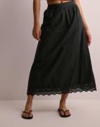 Only - Musta - Onllou Emb Ankle Skirt Cs Ptm