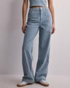 Pieces - Sininen - Pcbillo Hw Wide Jeans Bc