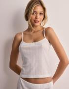 Nelly - Valkoinen - Pointelle Strap Top