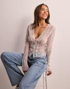 Nelly - Valkoinen - Gorgeous Lace Blouse Top