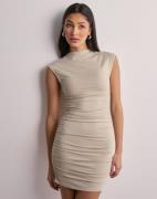 Gina Tricot - Beige - Soft touch funnel neck dress