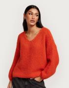 Vero Moda - Oranssi - Vmerin Structure Ls V-Nk Pullover G