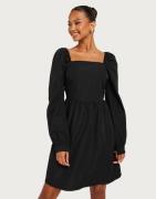 Only - Musta - Onlstanley L/S Peplum Dress Ptm