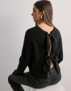 Object Collectors Item - Musta - Objparvi Sateen Bow Knit Cardigan D