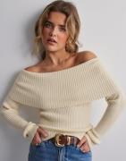 Only - Beige - Onlkatia Ls Off Shoulder Knt