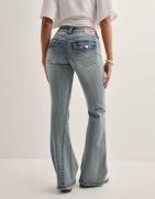 True Religion - Sininen - Joey Low Rise Flare Flap