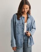 Only - Sininen - Onlemmie L/S Shirt Mb Dnm Az Noos