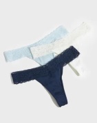 Nelly - Sininen - Lovely Feels Thong 3-pack