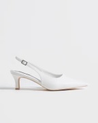 Nelly - Valkoinen - Pointy Low Slingback