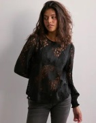 JDY - Musta - Jdydaniella L/S Lace Top Jrs