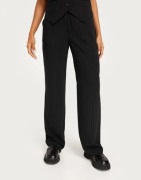 Only - Musta - Onlkiya Hw Wide Pinstripe Pant