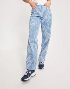 Pieces - Sininen - Pcditte Hw Straight Denim Pants D2D