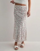 Pieces - Valkoinen - Pcnya Hw Long Slit Skirt Bc