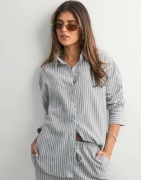 Gina Tricot - Harmaa - Linen blend shirt
