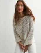 Only - Valkoinen - Onlnola Life 3/4 Pullover Knt Noos